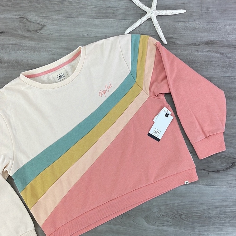 🔆RIP CURL🔆 LA BONITA CREW 70’s RETRO SWEATSHIRT - Picture 5 of 14